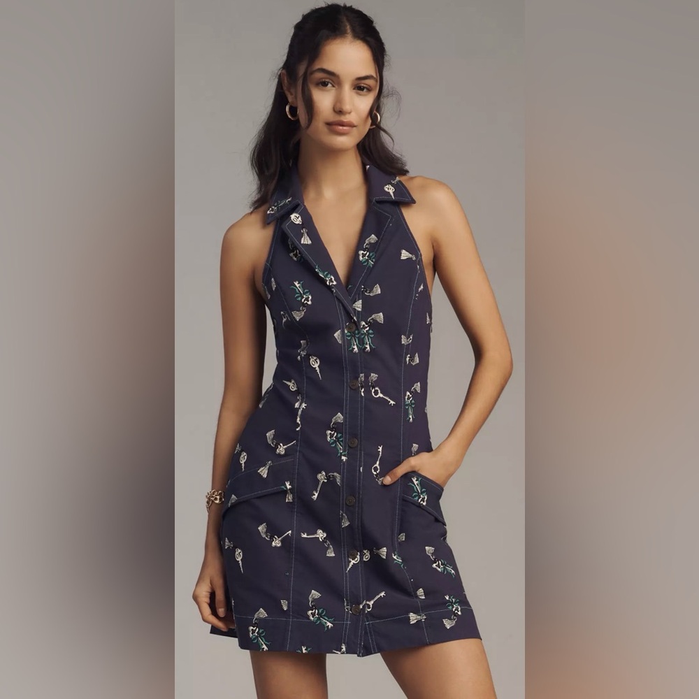 NWT THE AMELIA COLLARED MINI DRESS BY MAEVE - XXS